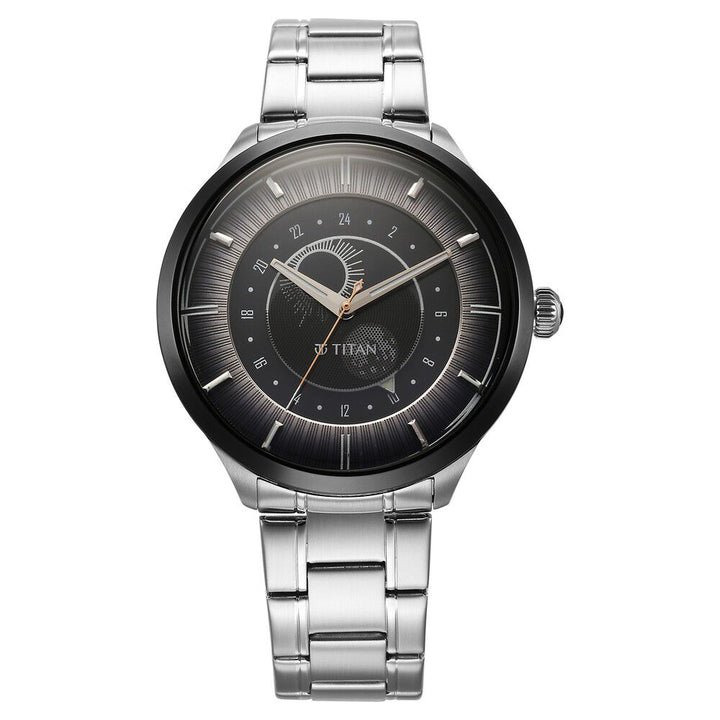 Titan Luna Sun Moon Phase in Frost Grey - Stellar Edition 10028KM02