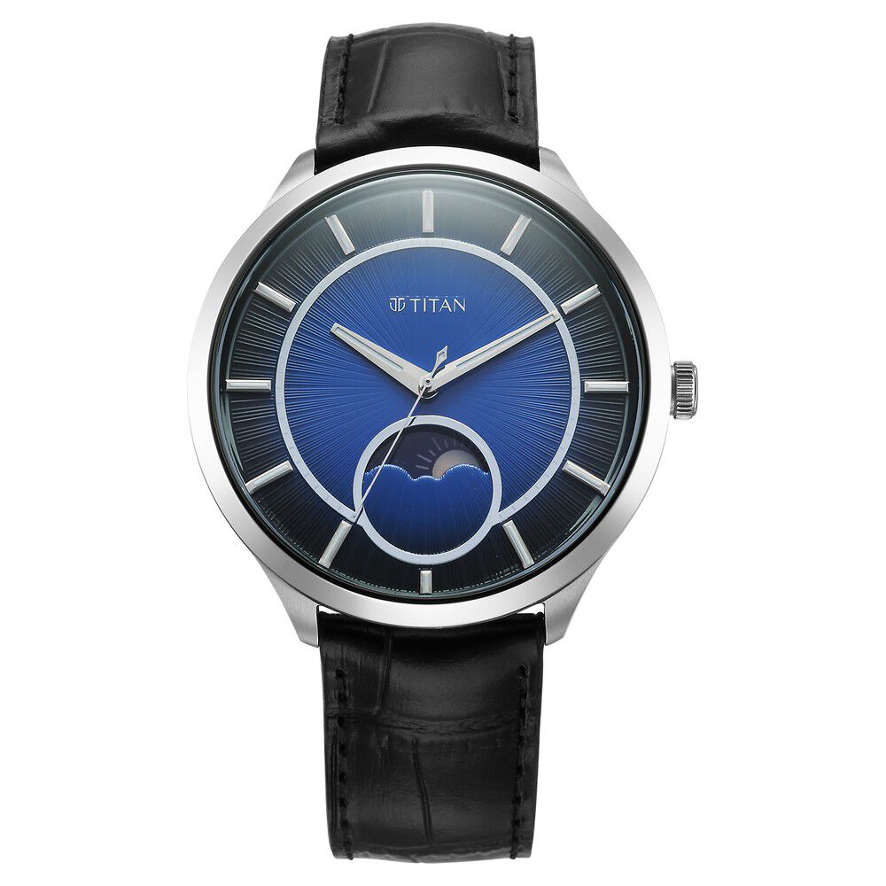 Titan Caelum Sun Moon Sub-Dial in Cobalt Blue - Stellar Edition 10028SL01