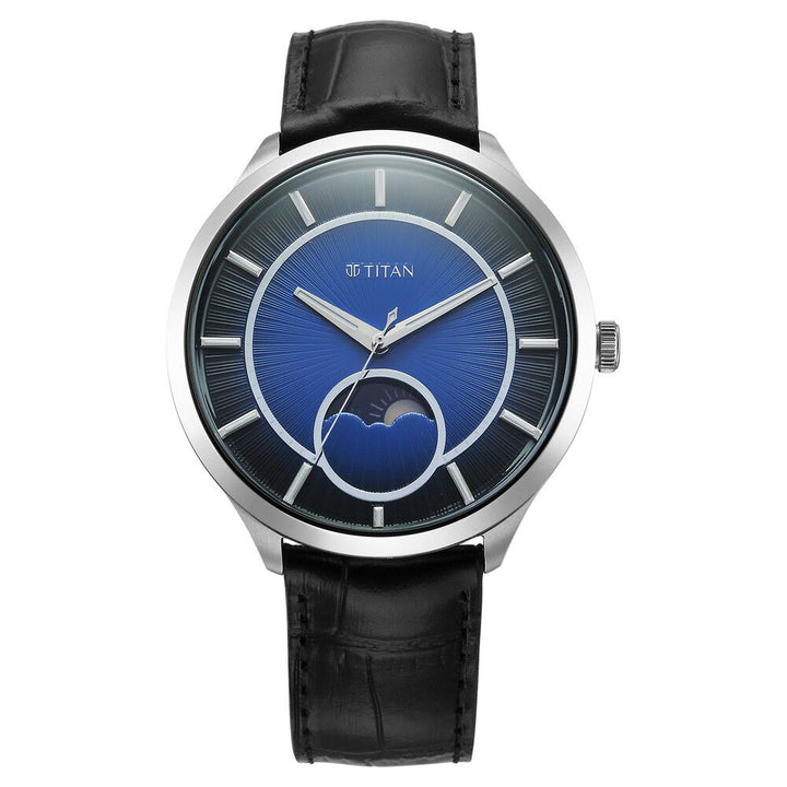 Titan Caelum Sun Moon Sub-Dial in Cobalt Blue - Stellar Edition 10028SL01