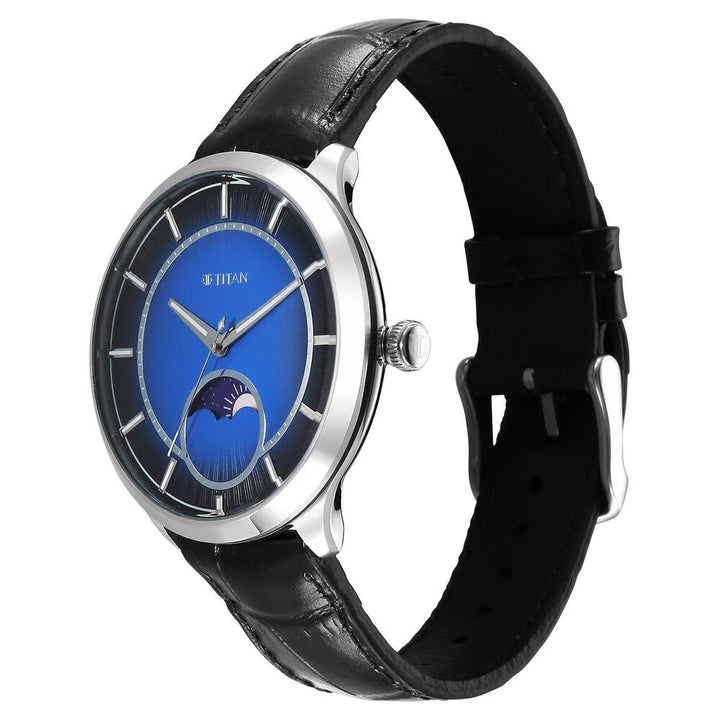 Titan Caelum Sun Moon Sub-Dial in Cobalt Blue - Stellar Edition 10028SL01