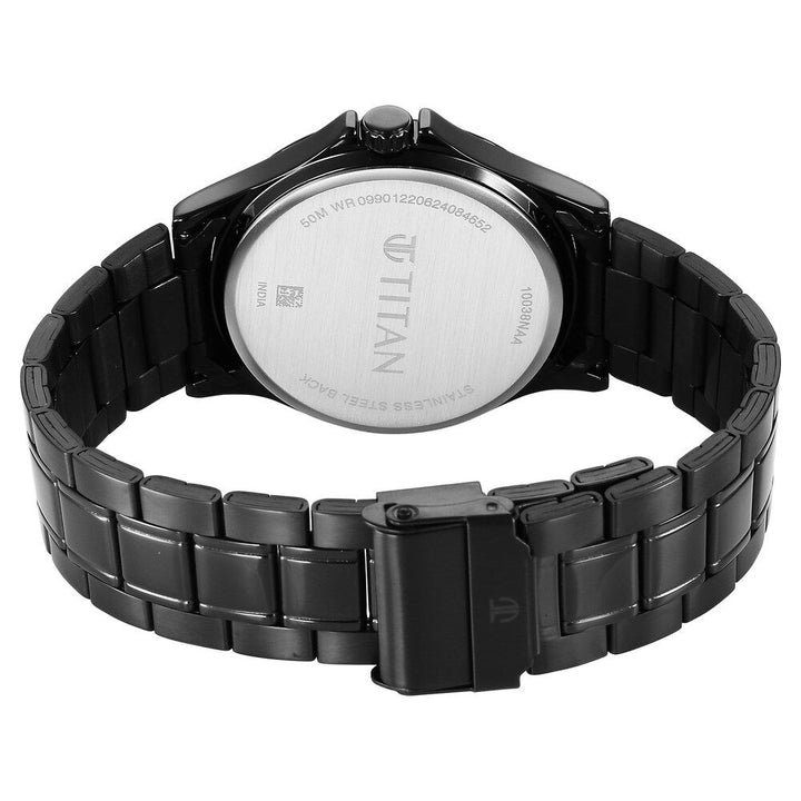 Titan Karishma Quartz Analog with Date Green Dial Stainless Steel Strap Watch For Men 10038NM01