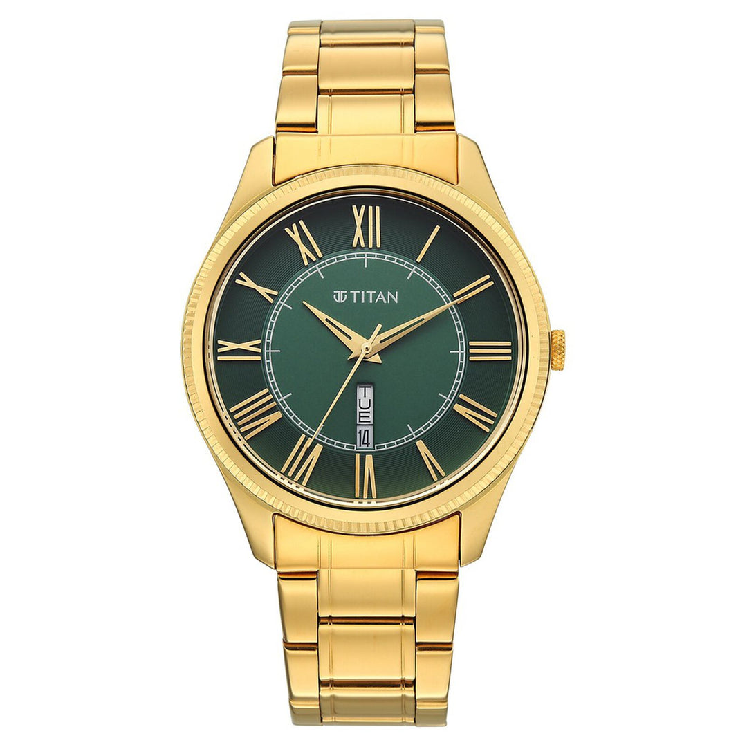 Titan Regalia Allure 10047YM01 Green Dial Men&