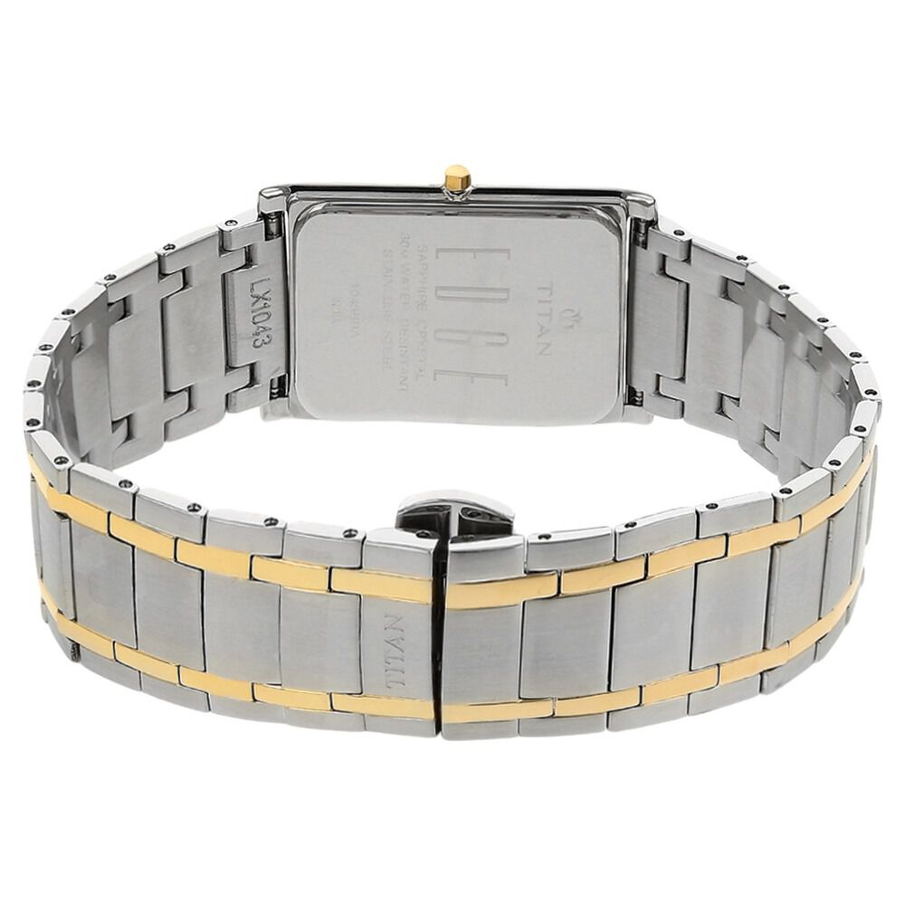 Titan Edge Slim Stainless Steel Champagne Dial Analog Watch for Men NS1043BM01
