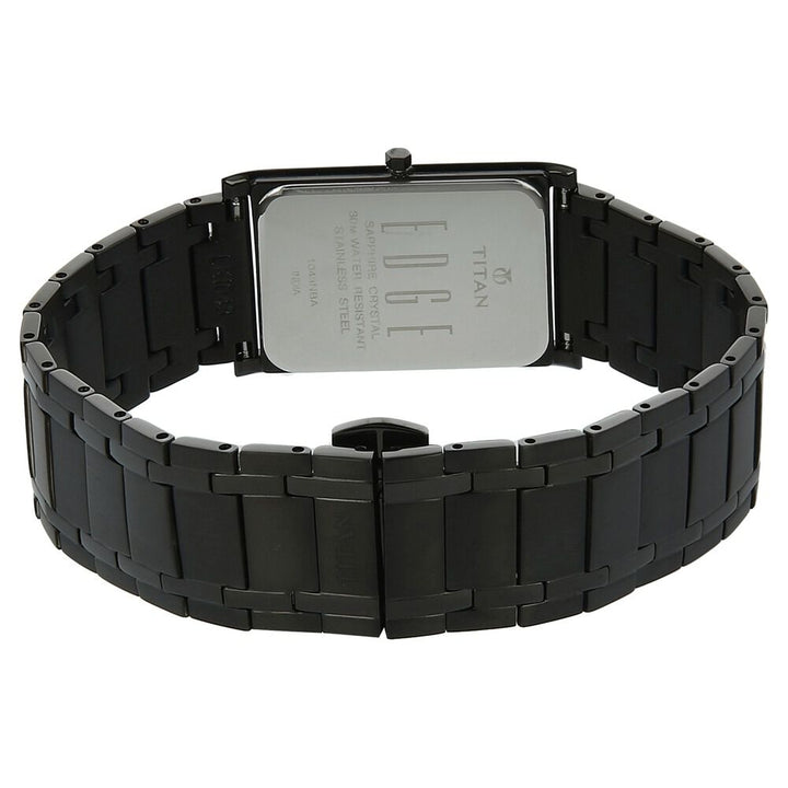 Titan Edge Slim Stainless Steel Strap Black Dial Analog Watch for Men NS1043NM01