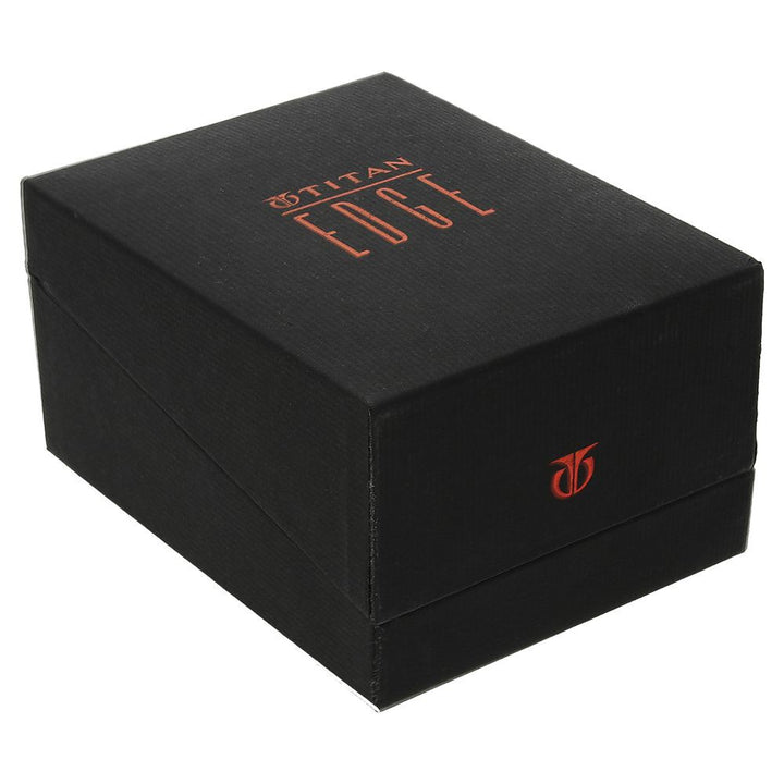 Titan Edge Slim Stainless Steel Strap Black Dial Analog Watch for Men NS1043NM01