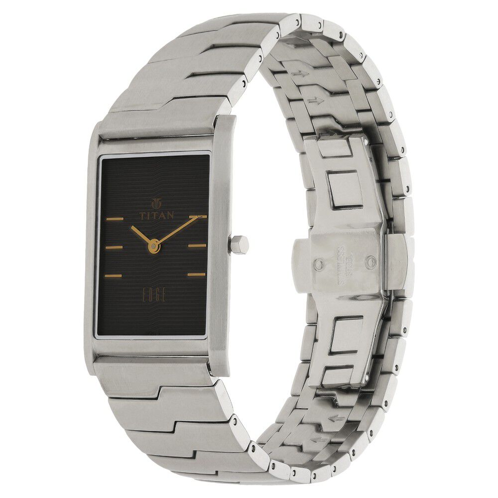 Titan Edge Grey Dial Analog Stainless Steel Strap watch for Men-NH1043SM15A