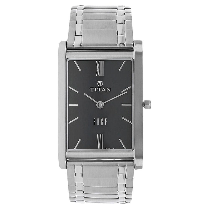 Titan Edge Blue Dial Analog Stainless Steel Strap watch for Men-NH1043SM16A