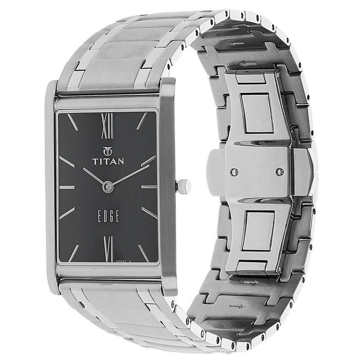 Titan Edge Blue Dial Analog Stainless Steel Strap watch for Men-NH1043SM16A