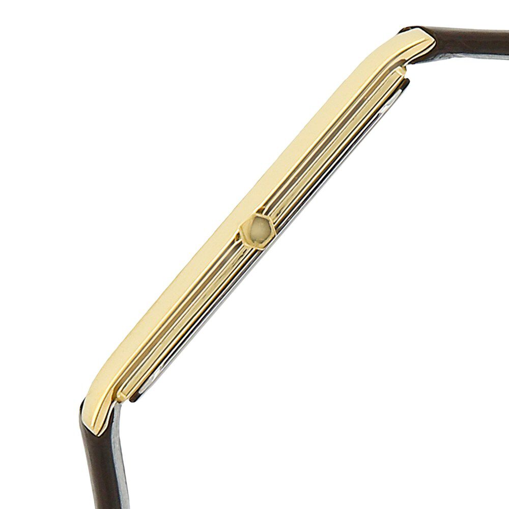 Titan Quartz Analog Silver Dial Leather Strap Watch for Men-NH1043YL03A