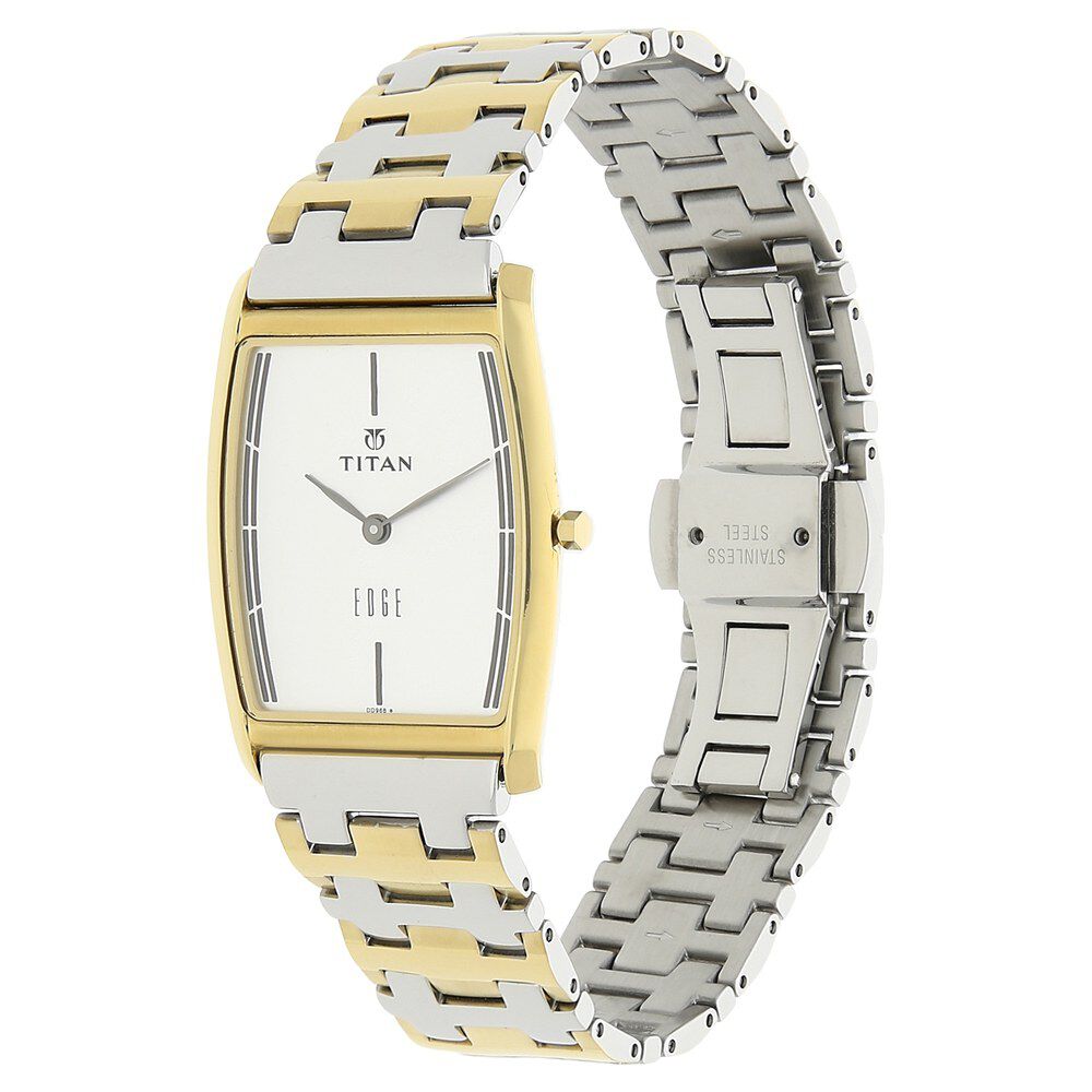 Titan Quartz Analog Silver Dial Stainless Steel Strap Watch for Men NS1044BM02