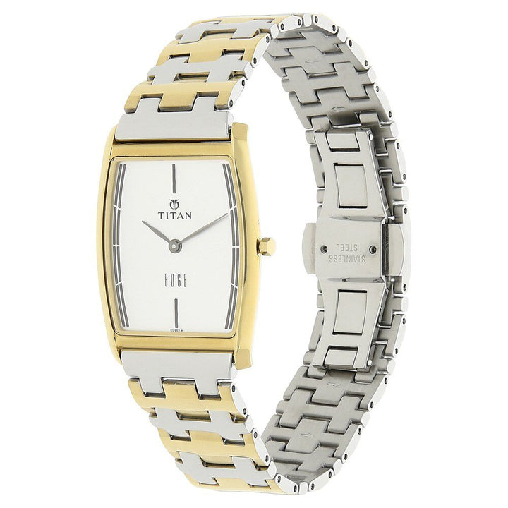 Titan Quartz Analog Silver Dial Stainless Steel Strap Watch for Men NS1044BM02