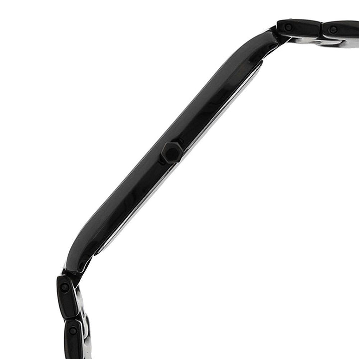 Titan Edge Black Tonneau Dial Analog Stainless Steel Strap Watch for Men NS1044NM01