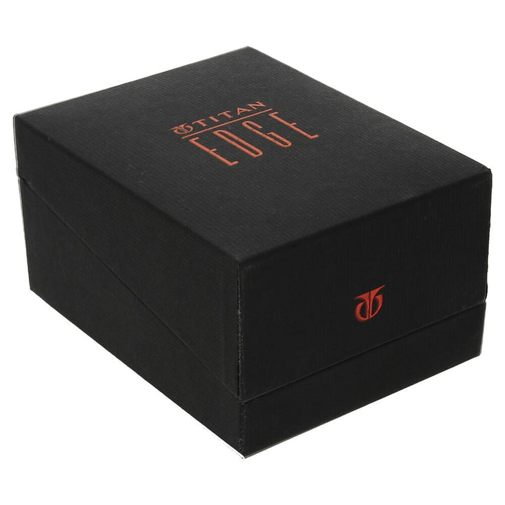 Titan Edge Black Tonneau Dial Analog Stainless Steel Strap Watch for Men NS1044NM01