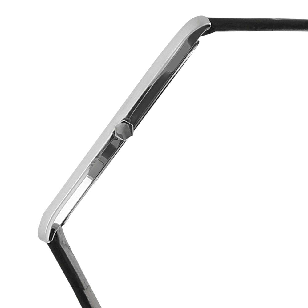 Titan Quartz Analog Silver Dial Leather Strap Watch for Men-NQ1044SL01