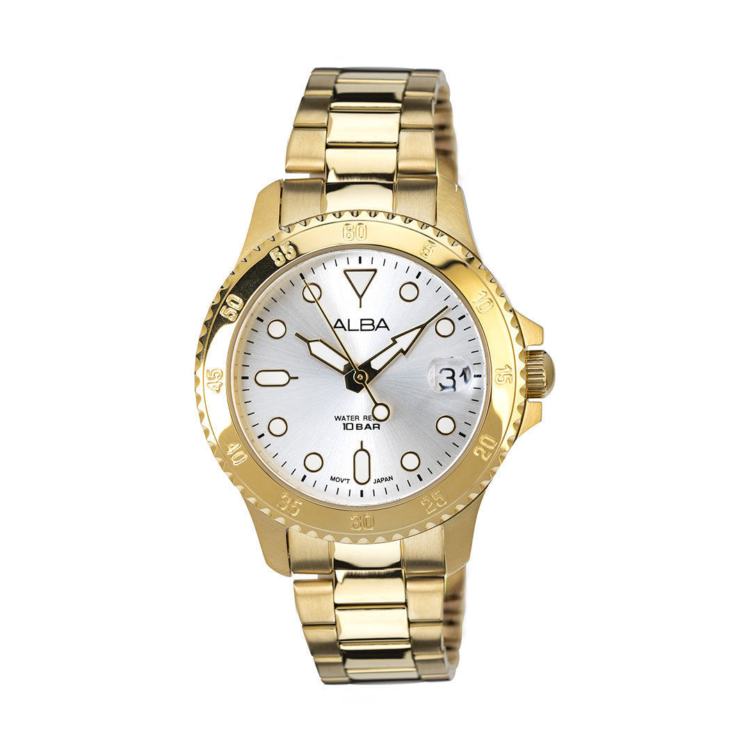 Alba AG8Q32X1 Silver White Dial Dial Women&