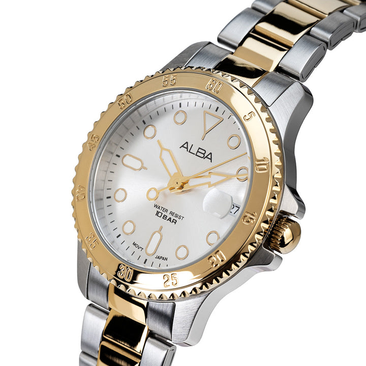 Alba AG8Q36X1 Silver White Dial Dial Women&