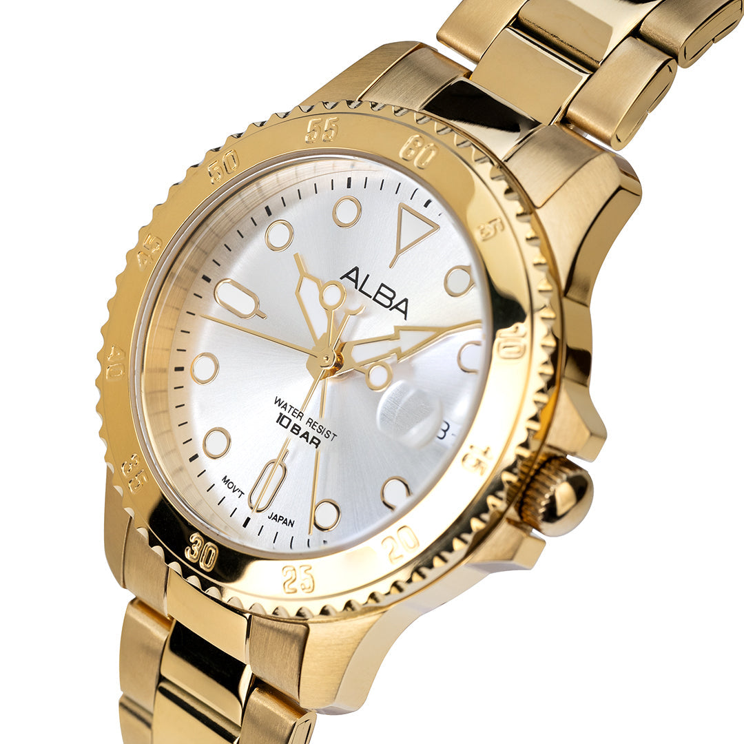 Alba AG8Q32X1 Silver White Dial Dial Women&