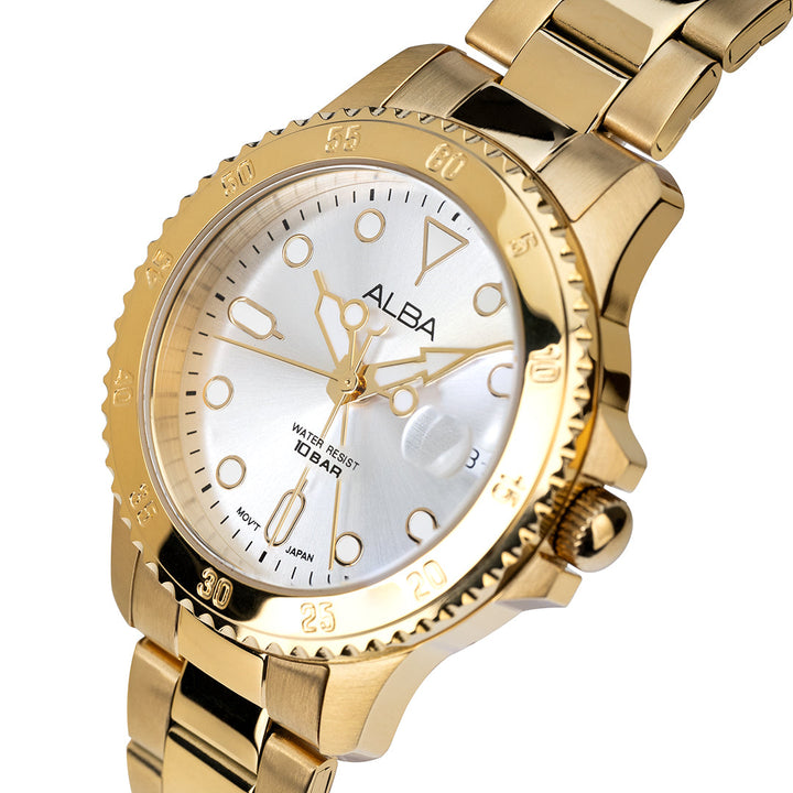 Alba AG8Q32X1 Silver White Dial Dial Women&