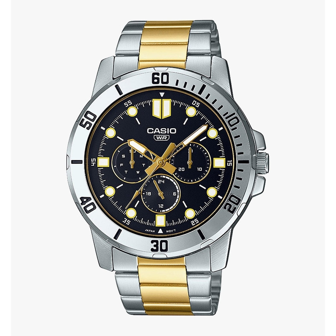 Casio Enticer Men's Analog Two-Tone Multi-Dial Watch
