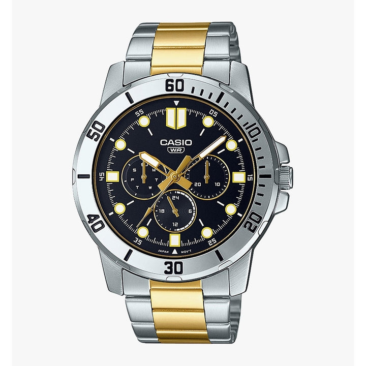 Casio Enticer Men's Analog Two-Tone Multi-Dial Watch