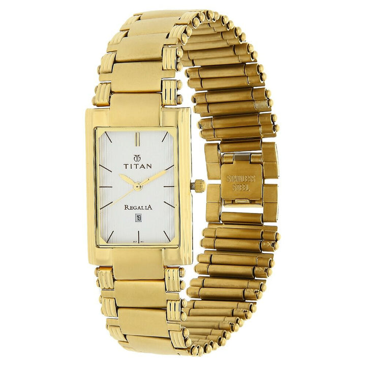 Titan Regalia Silver Dial Analog Stainless Steel Strap watch for Men NS1234YM01