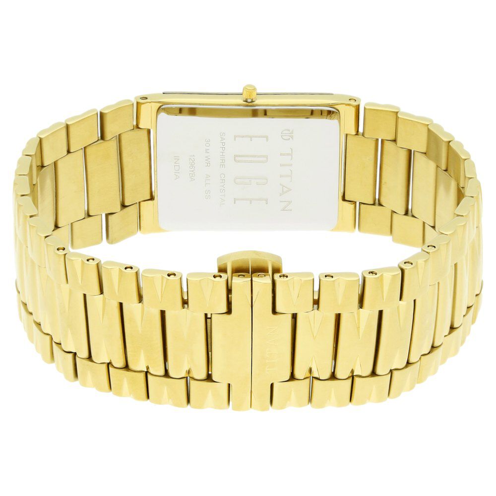 Titan Quartz Analog White Dial Stainless Steel Strap Watch for Men NG1296YM01