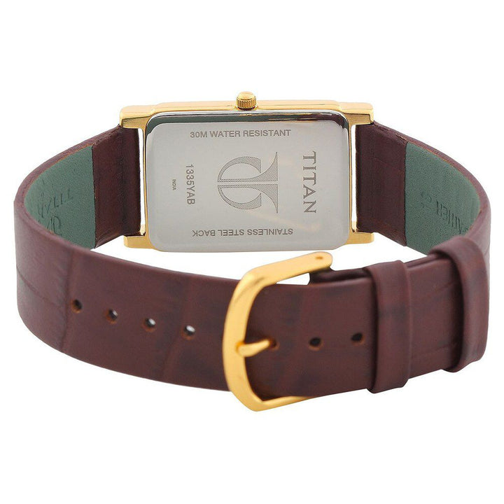 Titan Quartz Analog Champagne Dial Watch for Men-ND1335YL02