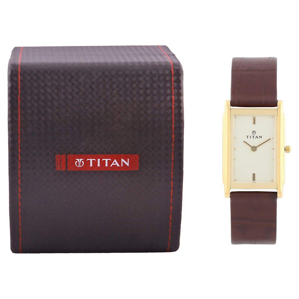Titan Quartz Analog Champagne Dial Watch for Men-ND1335YL02