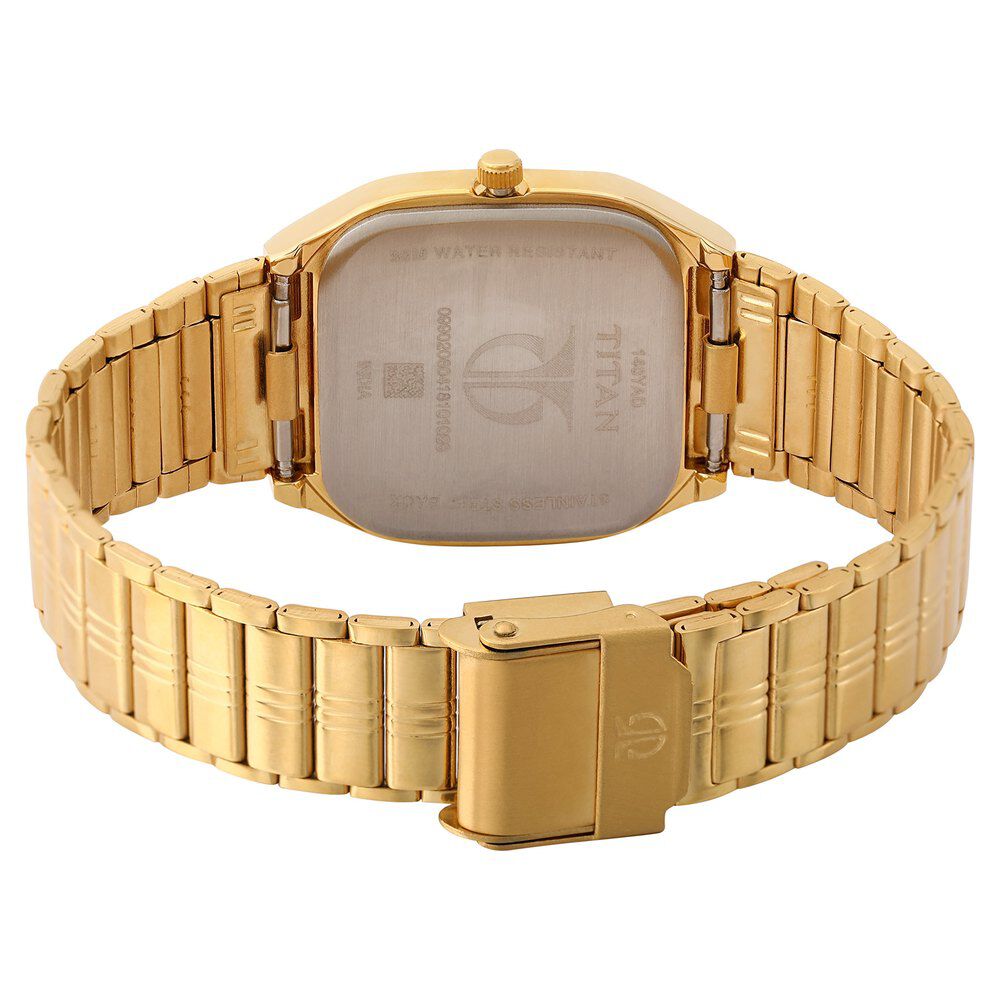 Titan Quartz Analog with Day and Date Champagne Dial Watch for Men-NF140YM02