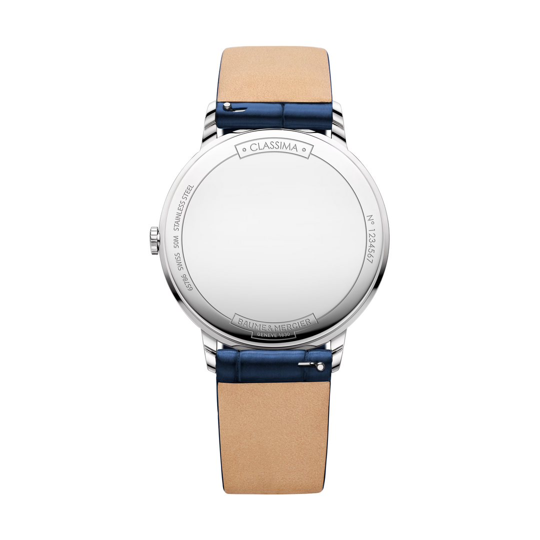 Baume &amp; Mercier Classima 10355 Women’s Quartz Watch with Navy Blue Leather