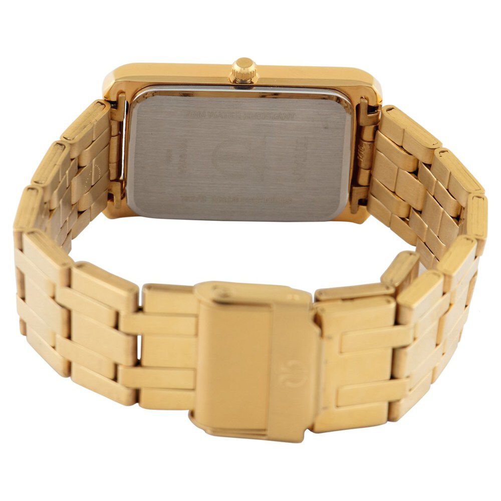 Titan Quartz Analog Champagne Dial Stainless Steel Strap Watch for Men-NE1416YM05