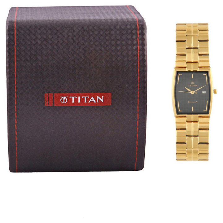 Titan Quartz Analog Black Dial Watch for Men-NE1424YM03