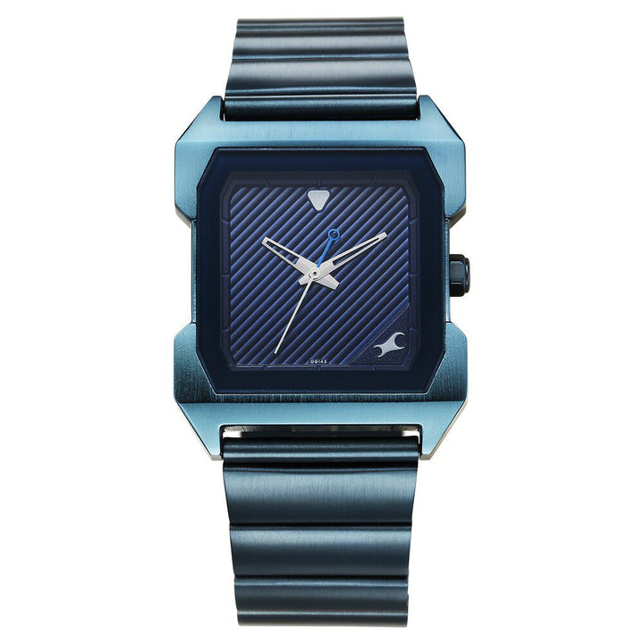 Fastrack Pulse Quartz Analog Blue Dial With Blue Stainless steel Strap Watch for Guys 1474QM01