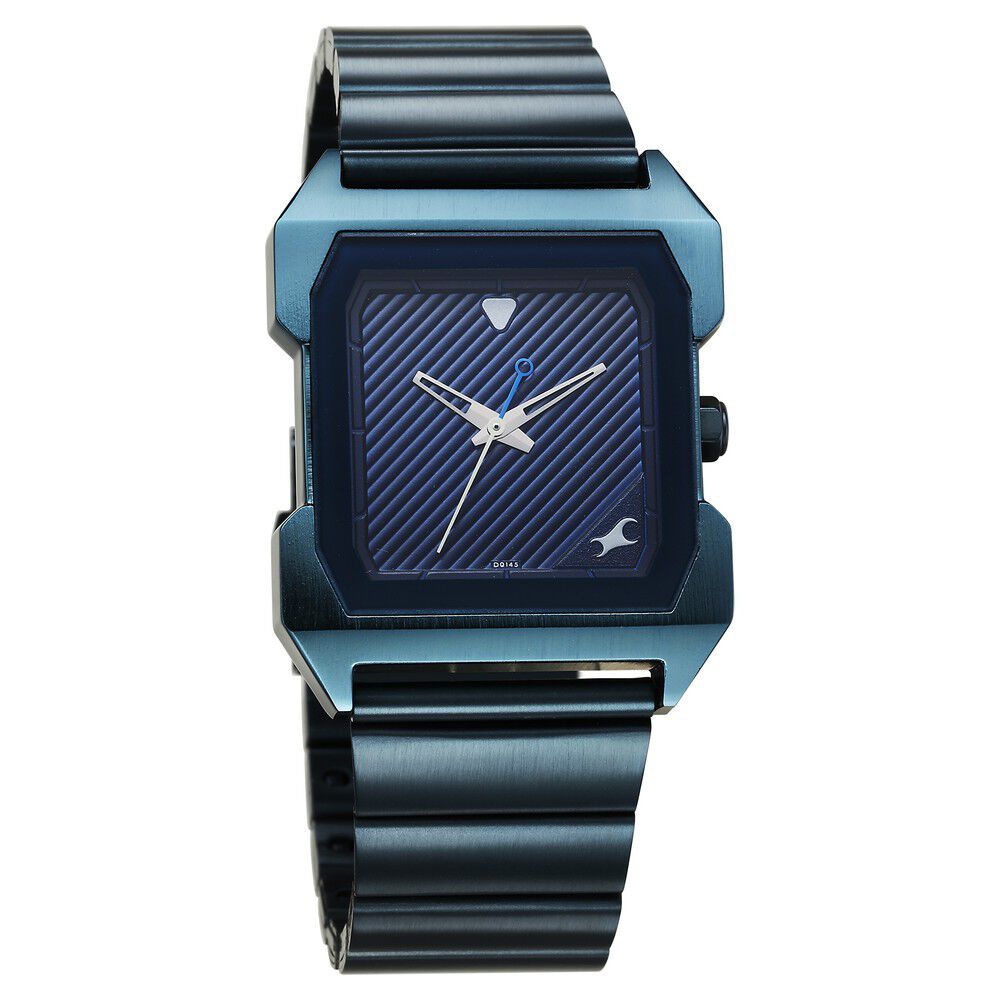 Fastrack Pulse Quartz Analog Blue Dial With Blue Stainless steel Strap Watch for Guys 1474QM01