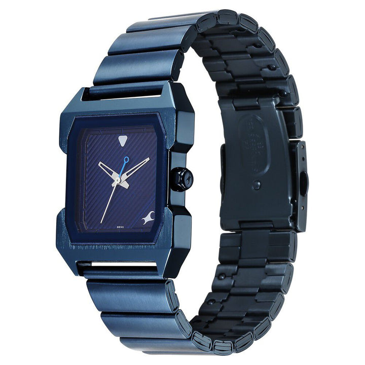 Fastrack Pulse Quartz Analog Blue Dial With Blue Stainless steel Strap Watch for Guys 1474QM01