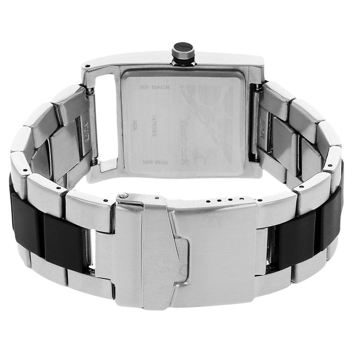 Fastrack Quartz Analog Black Dial Stainless Steel Strap Watch for Guys NS1478SM01