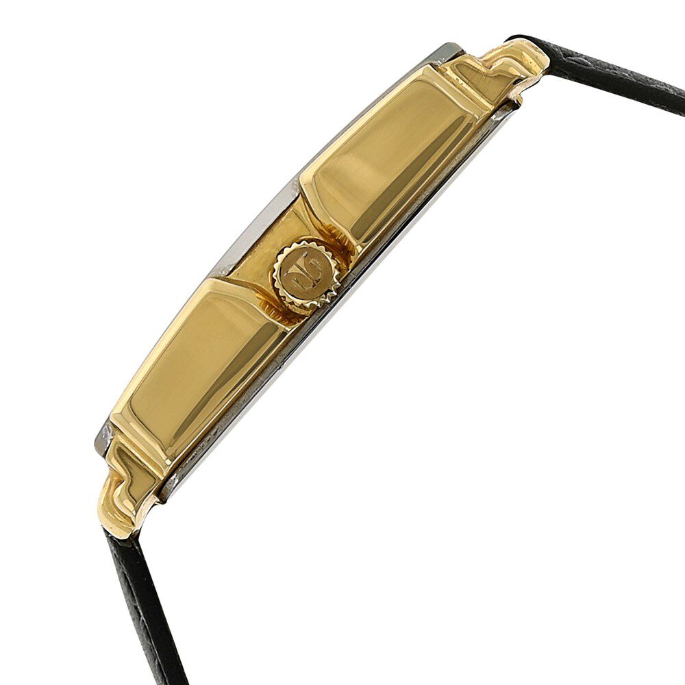 Titan Rectangle Silver Dial Analog with Date Leather Strap watch for Men-NJ1485YL01