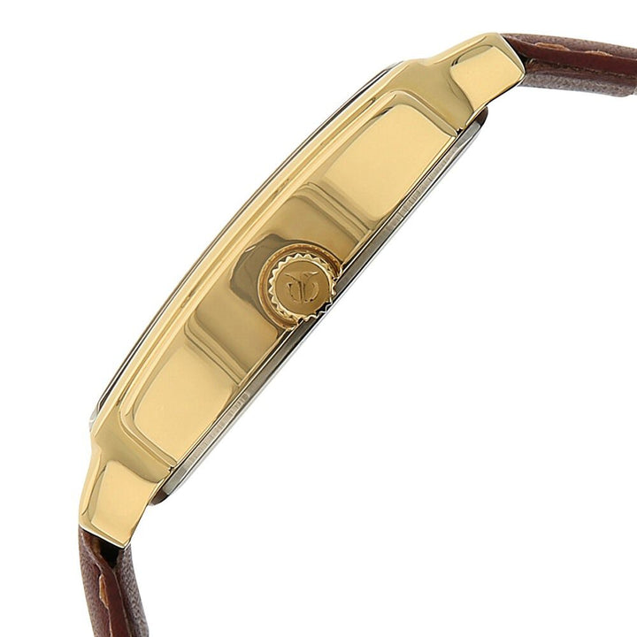 Titan Quartz Analog with Date Silver Dial Leather Strap Watch for Men-NJ1486YL01