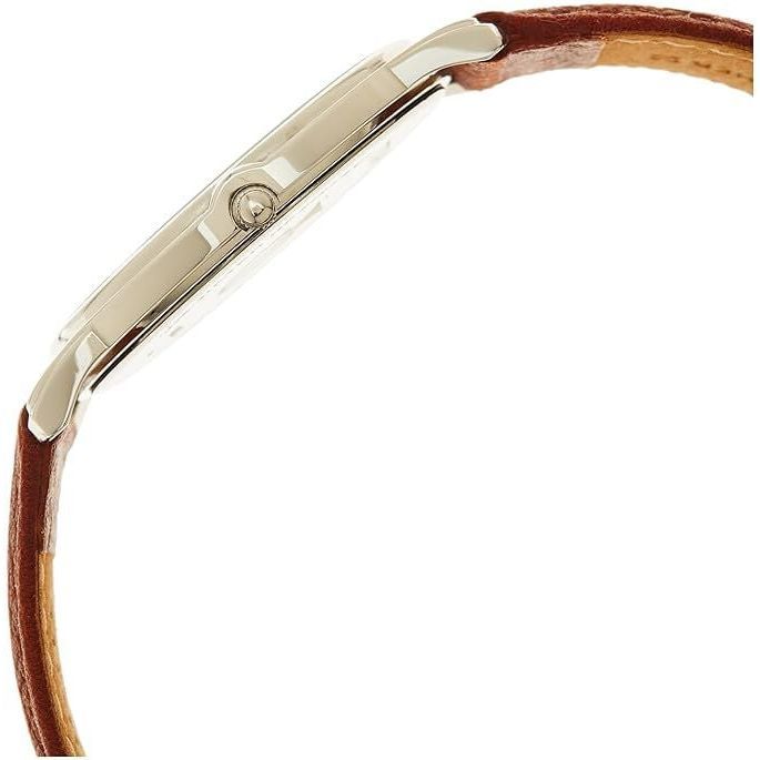 Titan Quartz Analog Silver Dial Leather Strap Watch for Men-1488SL06