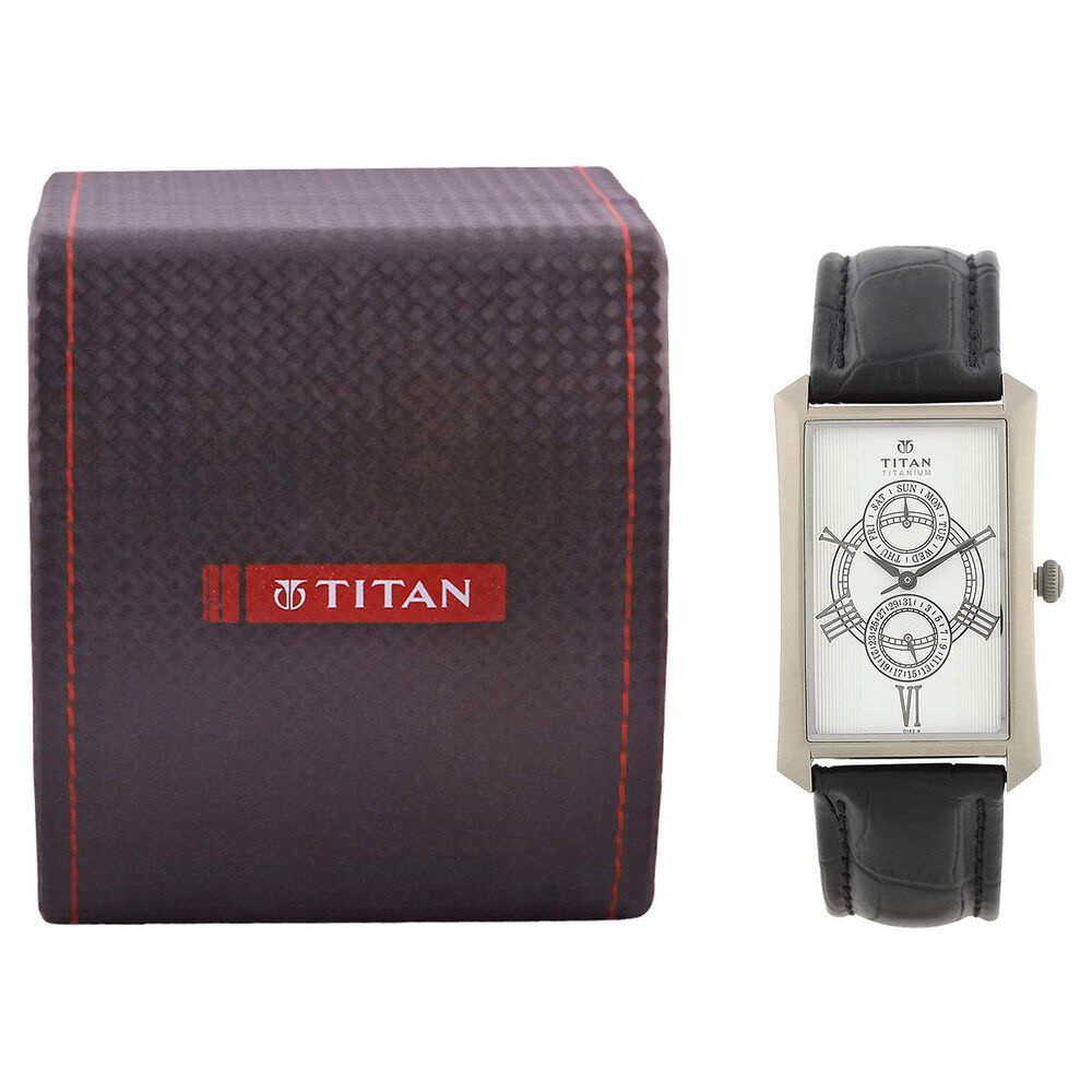 Titan Quartz Analog White Dial Watch for Men-NC1490TL01