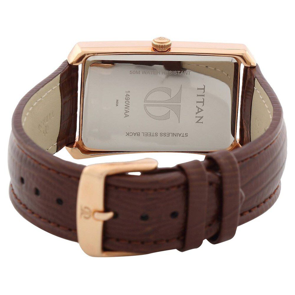 Titan Quartz Analog Brown Dial Watch for Men-NE1490WL01