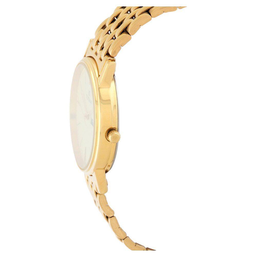 Titan Royale Champagne Dial Analog with Day and Date Metal Strap Watch for Men-NE149YM07