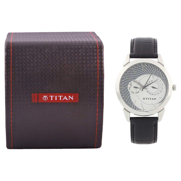 Titan Quartz Multifunction Grey Dial Watch for Men-NC1509SL01