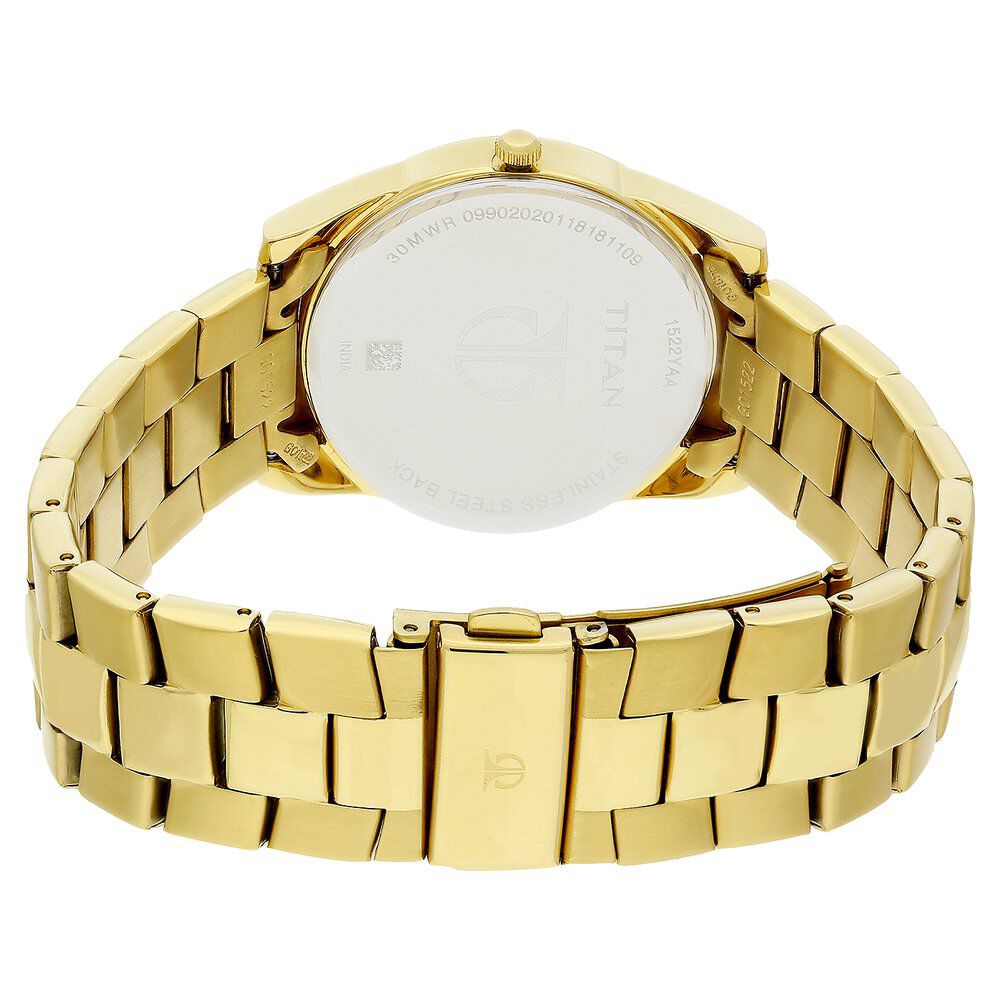 Titan Regalia Champagne Dial Analog Stainless SteelStrap watch forMen-N1522YM05