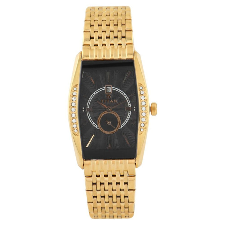 Titan Quartz Analog with Date Black Dial Watch for Men-ND1527YM03