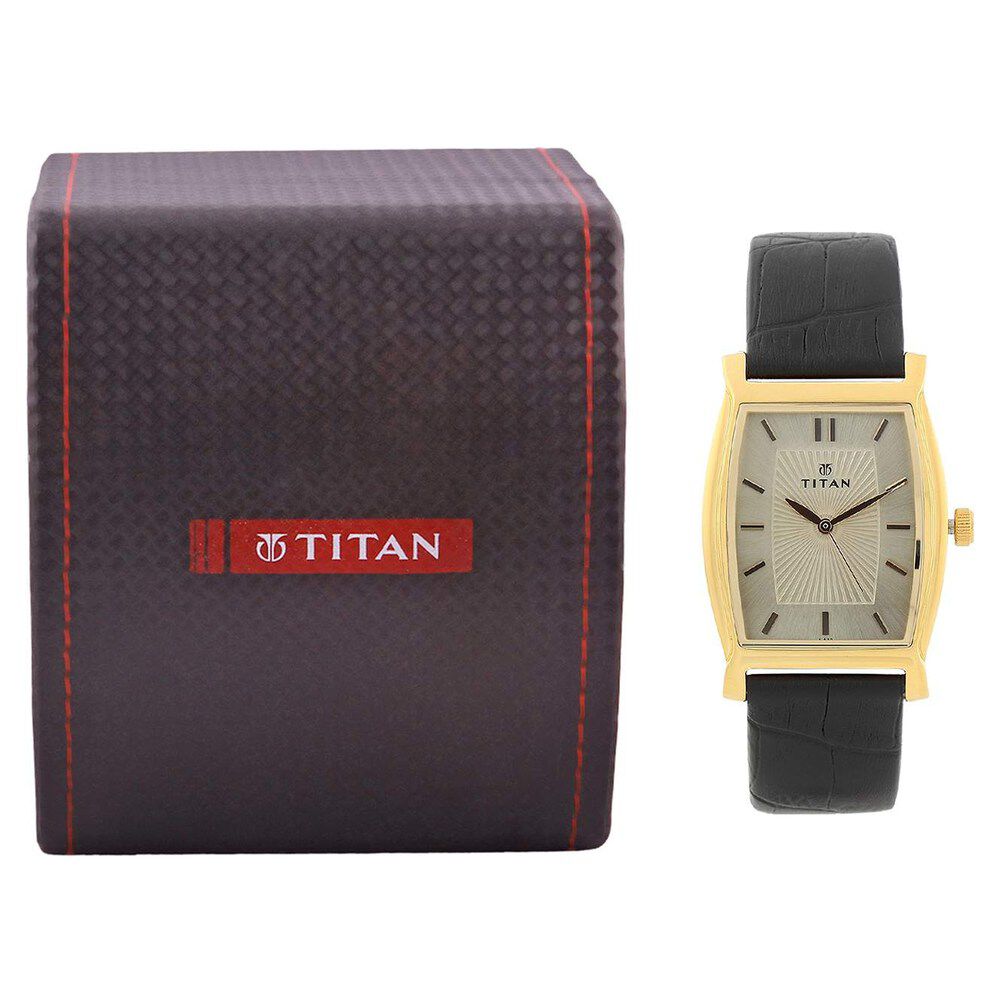 Titan Quartz Analog Champagne Dial Watch for Men-NC1530YL02