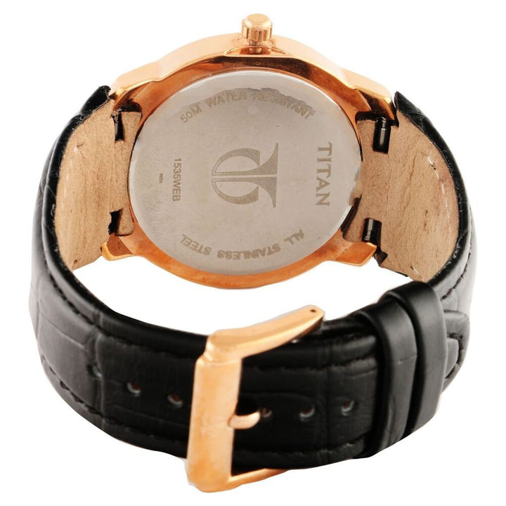 Titan Quartz Multifunction Silver Dial Watch for Men-NE1535WL03