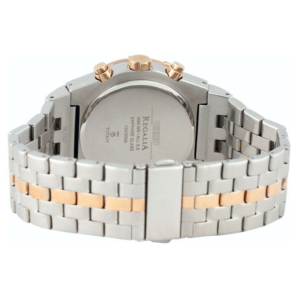 Titan Quartz Analog with Date Silver Dial Watch for Men-NE1537KM01