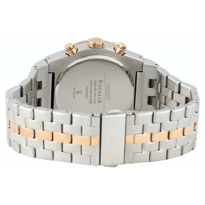 Titan Quartz Analog with Date Silver Dial Watch for Men-NE1537KM01