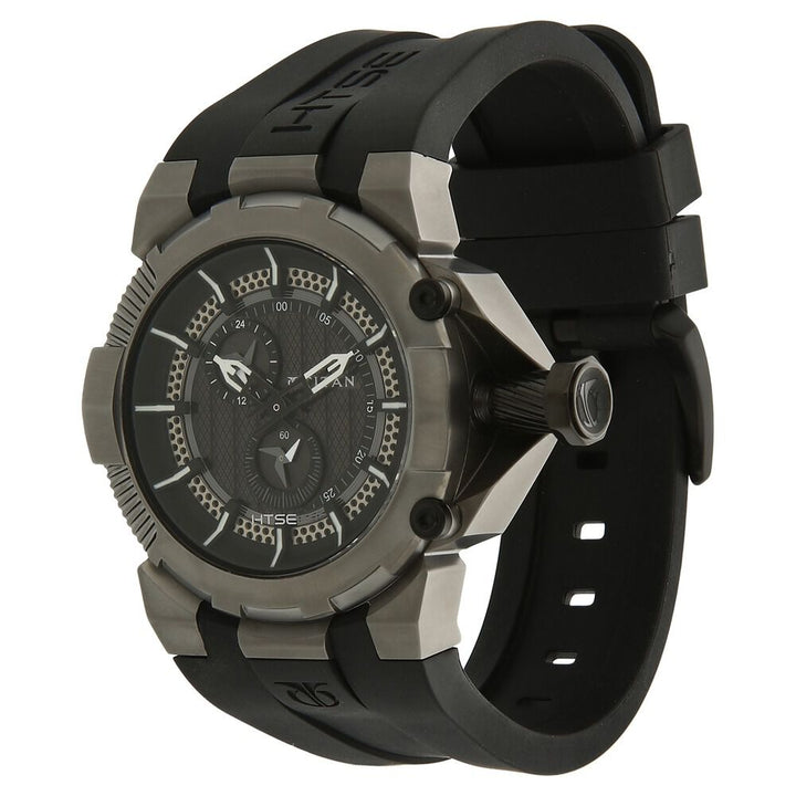 Titan Quartz Analog Solar Black Dial Plastic Strap Watch for Men-NE1539TP01